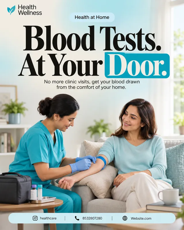 Home blood test service post, made with ShopyBuilder